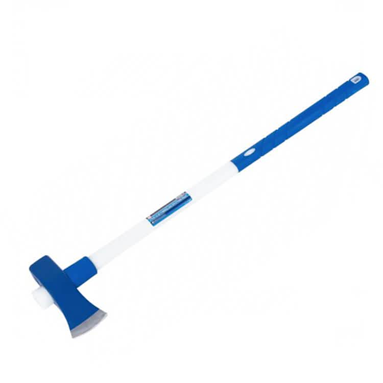 6LB LOG SPLITTING CHOPPER FIRE WOOD MAUL AXE FIBREGLASS SHAFT & RUBBER HANDLE - tooltime.co.uk