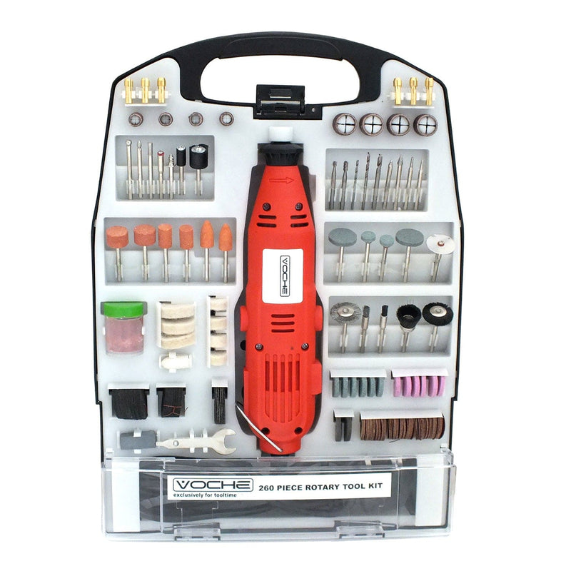 Voche® Mini Rotary Hobby Drill Combi Multi Grinder Tool Set & 260Pc Accessories