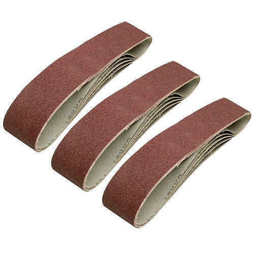 15 Pack 10Mm X 330Mm Sanding Belts Mixed Grit For Powerfile Or Air Sander