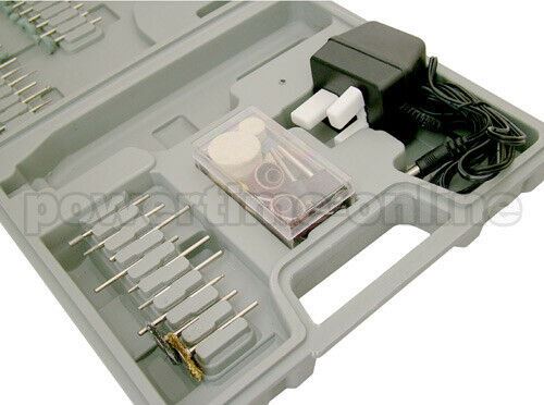 205PCE CORDLESS DREMEL TYPE MINI ROTARY HOBBY DRILL TOOL WITH CASE + ACCESSORIES - tooltime.co.uk