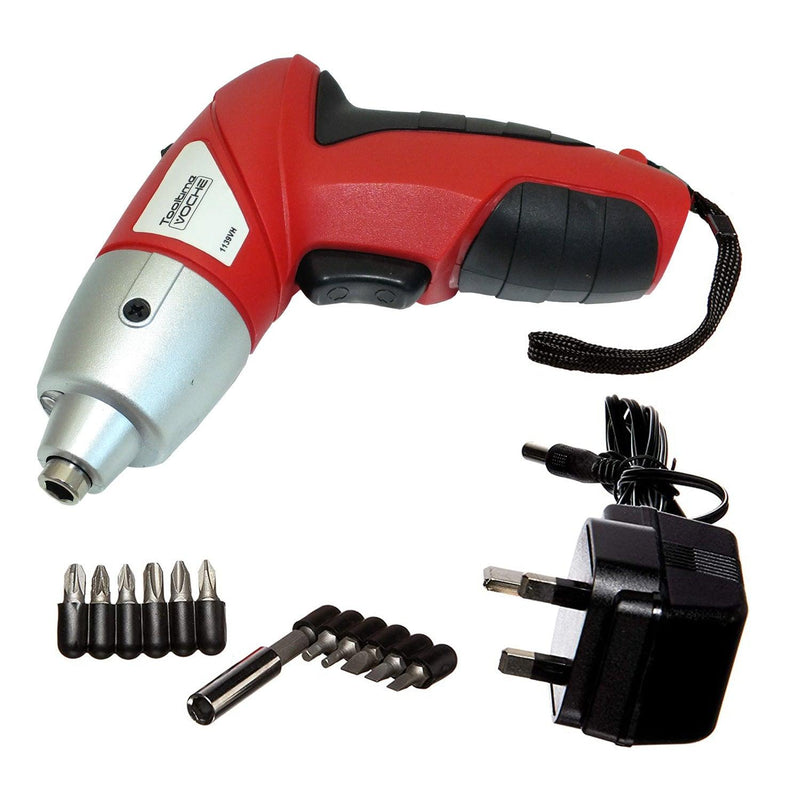 3.6V Cordless Rechargeable Electric Screwdriver + 12 Piece Mechanics Screwdriver Set - tooltime.co.uk