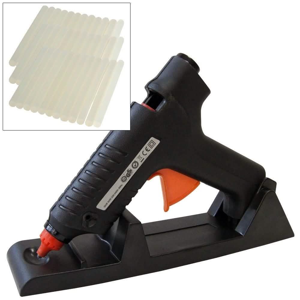 15-80W Cordless Electric Hot Melt Glue Trigger Gun + 52 Gluesticks Craft Hobby