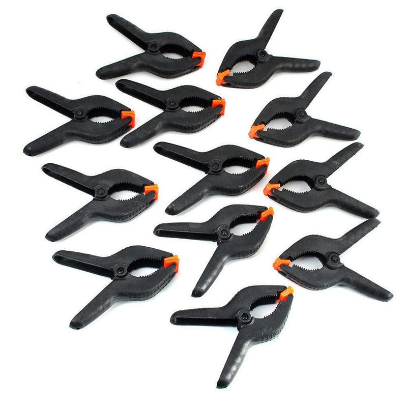 12 x LARGE 6'' PLASTIC SPRING CLAMPS MARKET STALL TARPAULIN COVER CLIPS GRIPS - tooltime.co.uk