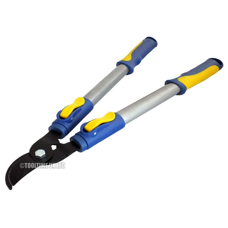 2.6m EXTENDING GARDEN TREE BRANCH PRUNER CUTTER SAW + TELESCOPIC BYPASS LOPPER - tooltime.co.uk