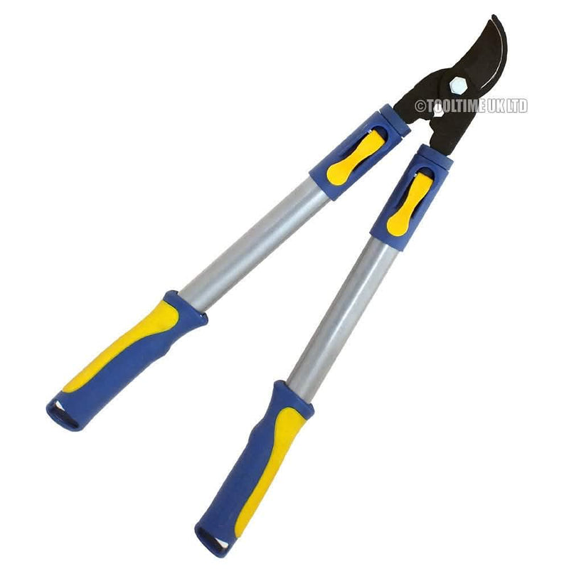 2.6m EXTENDING GARDEN TREE BRANCH PRUNER CUTTER SAW + TELESCOPIC BYPASS LOPPER - tooltime.co.uk