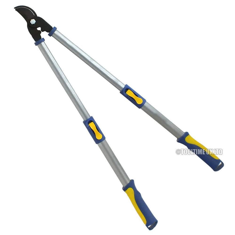 2.6m EXTENDING GARDEN TREE BRANCH PRUNER CUTTER SAW + TELESCOPIC BYPASS LOPPER - tooltime.co.uk