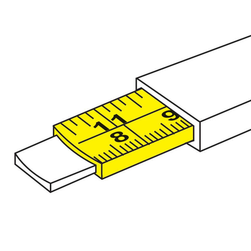 3m 10ft Measuring Tapes Hi-Vis Retractable Contour Metric Imperial 1/3/5/10/24 - tooltime.co.uk