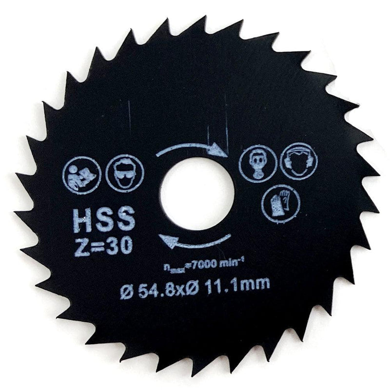 3pc Mini Circular Saw Blade Set 54.8mm 2" HSS TCT Diamond Cutting Discs +Mandrel - tooltime.co.uk