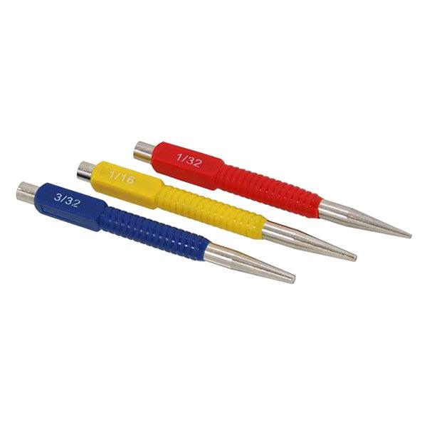 3pc Nail Punch Set with Colour Coded Soft Grip Handles - tooltime.co.uk