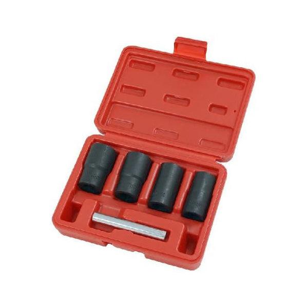 4 Piece Locking Wheel Nut Removers Grip & Twist Sockets for Damaged and Rounded Bolts 17-22mm - tooltime.co.uk