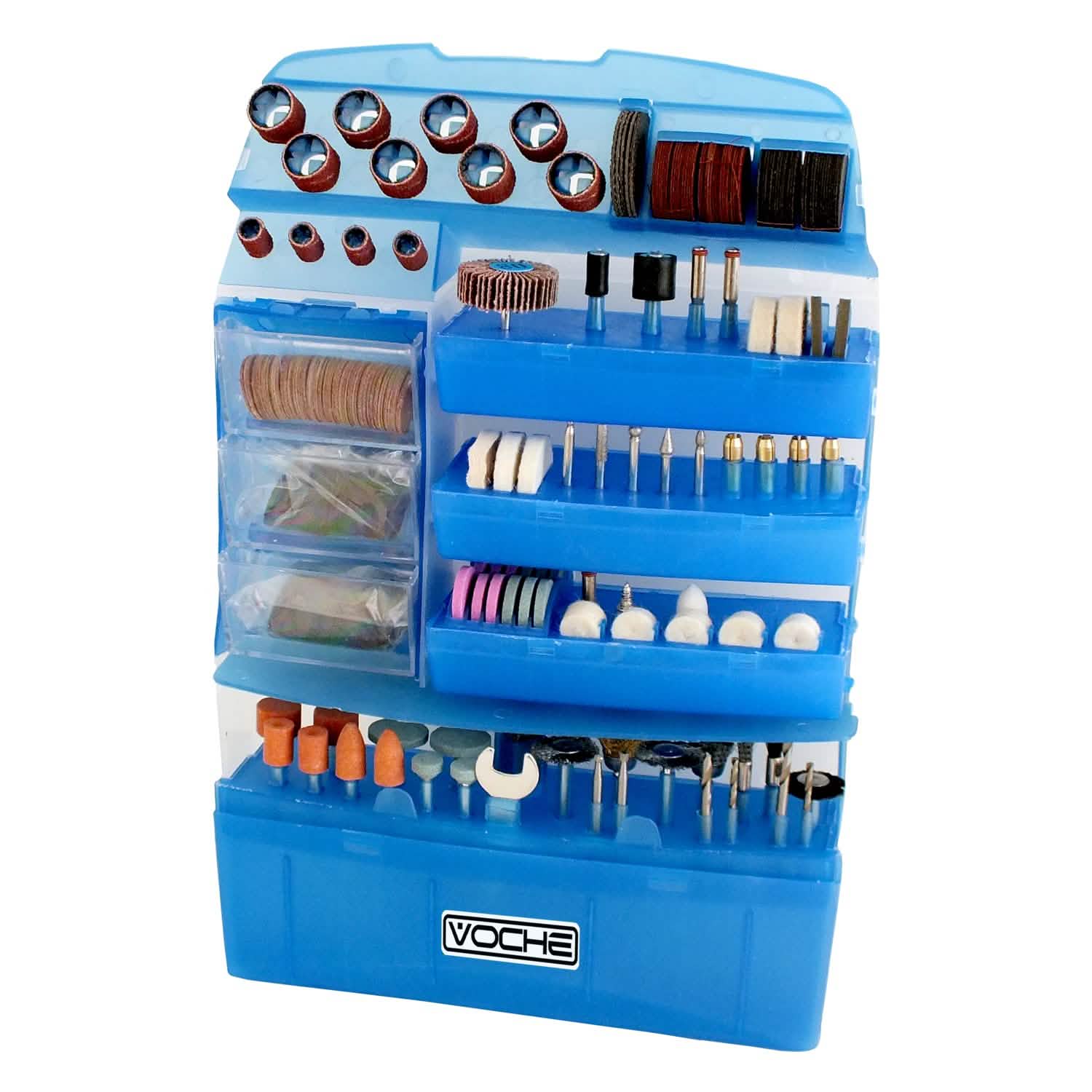 400Pc Voche Mini Rotary Power Drill Hobby Accessory Kit Fits Dremel Multi Tools