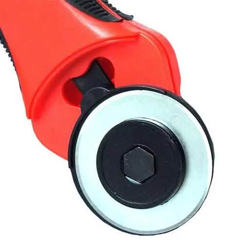 45mm Rotary Rotating Cutter + 6pc Blades Guard Lock Cutting Fabric Paper Card - tooltime.co.uk