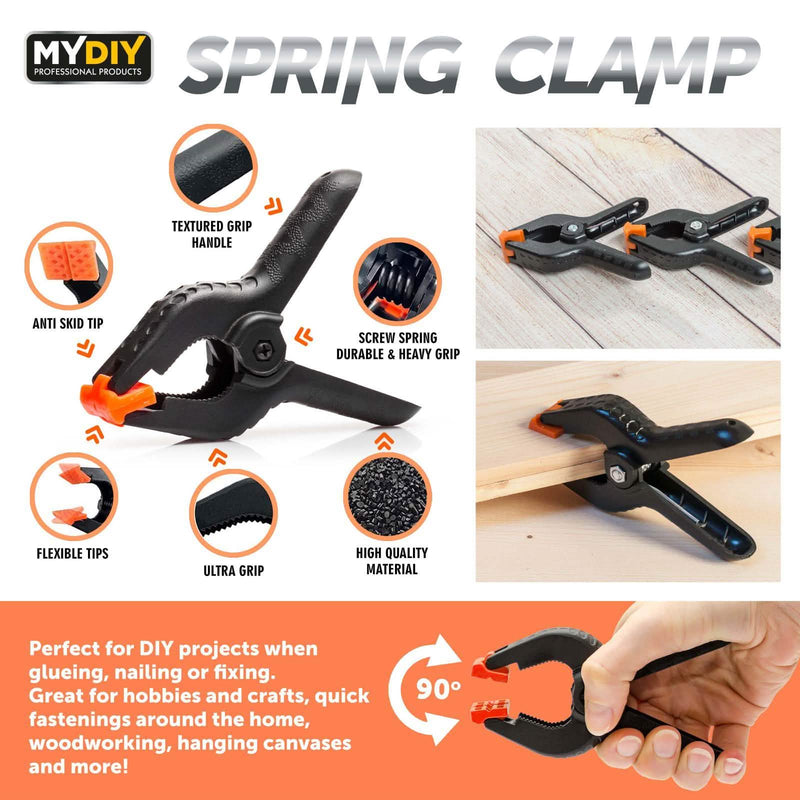 12Pk Spring Clamps 6 Inches - tooltime.co.uk