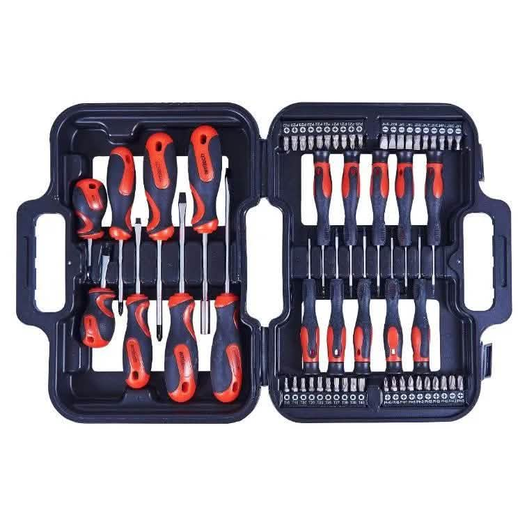 58pc Screwdriver Set Philips Flat Slot Torx Pozi & Case - 3 Year Warranty - tooltime.co.uk