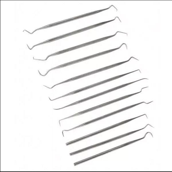12Pc Stainless Steel Probe Set Wax Carver Set Clay Soap Carving Craft Art Hobby - tooltime.co.uk