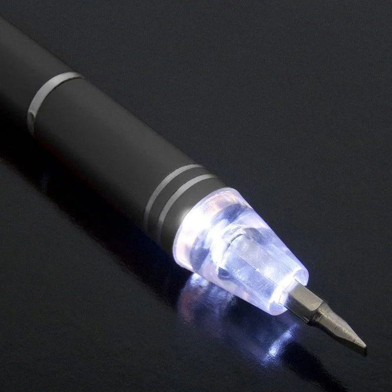 6-in-1 Aluminium Precision Screwdriver with LED Light - tooltime.co.uk