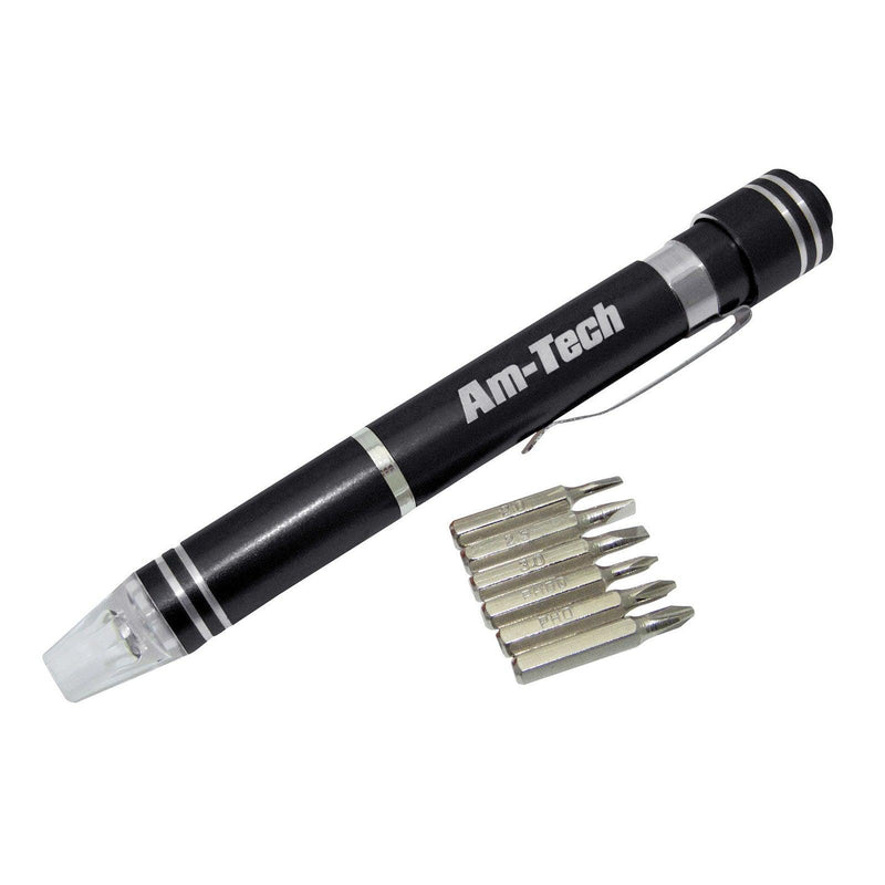 6-in-1 Aluminium Precision Screwdriver with LED Light - tooltime.co.uk