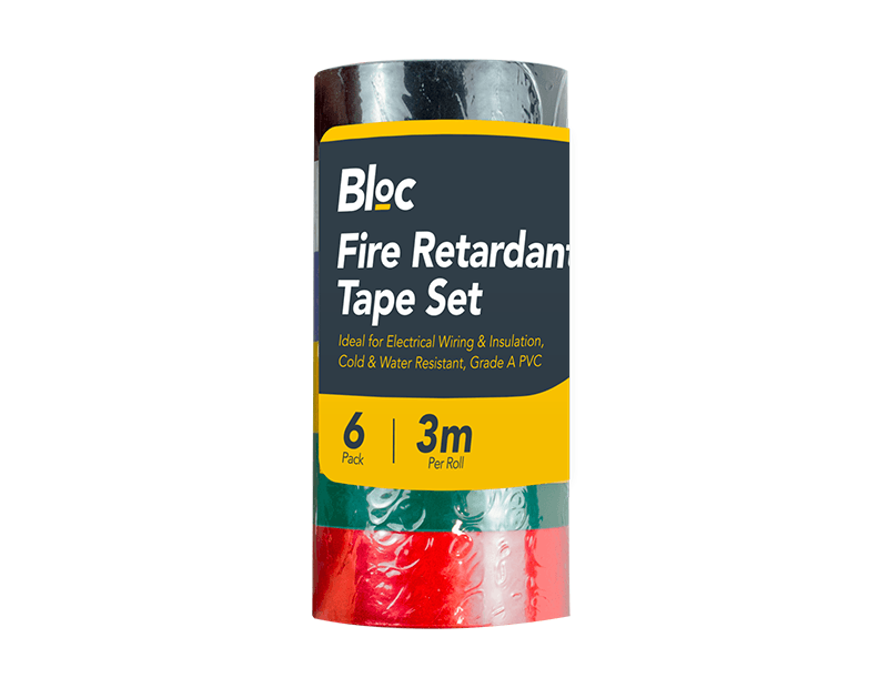 6 Pack Fire Retardant Pvc Electrical Tape Insulation - tooltime.co.uk
