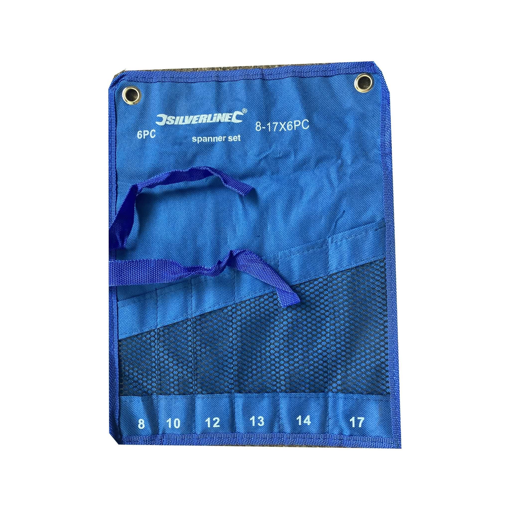 De 6 Pocket Compartment Canvas Tool Roll Water Resistant Storage Pouch Case