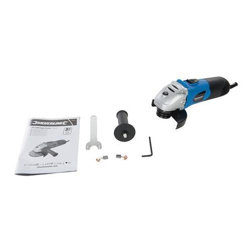 650W Angle Grinder 115Mm 4 1/2" - 3 Year Warranty Silverline 571295 - tooltime.co.uk