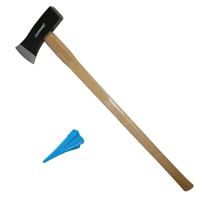 6lb Maul Axe + Log Bomb Wood Splitting - Hardwood Shaft Silverline 633757 - tooltime.co.uk