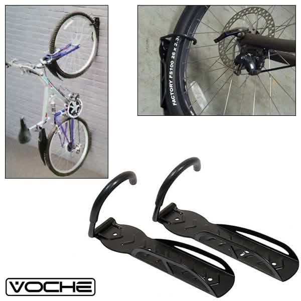 2 Pack Voche® Wall Mounted Mountable Cycle Storage Hooks Space Saving Bike Racks