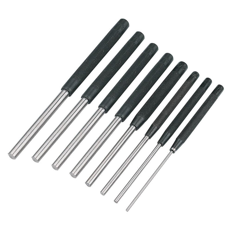 8pc Parallel Pin Punch Drift Set Hardened Steel Drifting Roll Punches - tooltime.co.uk