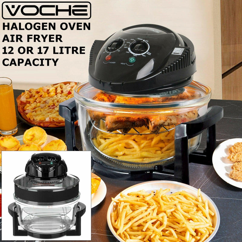 Air Fryer Halogen Convection Oven 1400W Electric Multi Function Cooker 12L / 17L - tooltime.co.uk