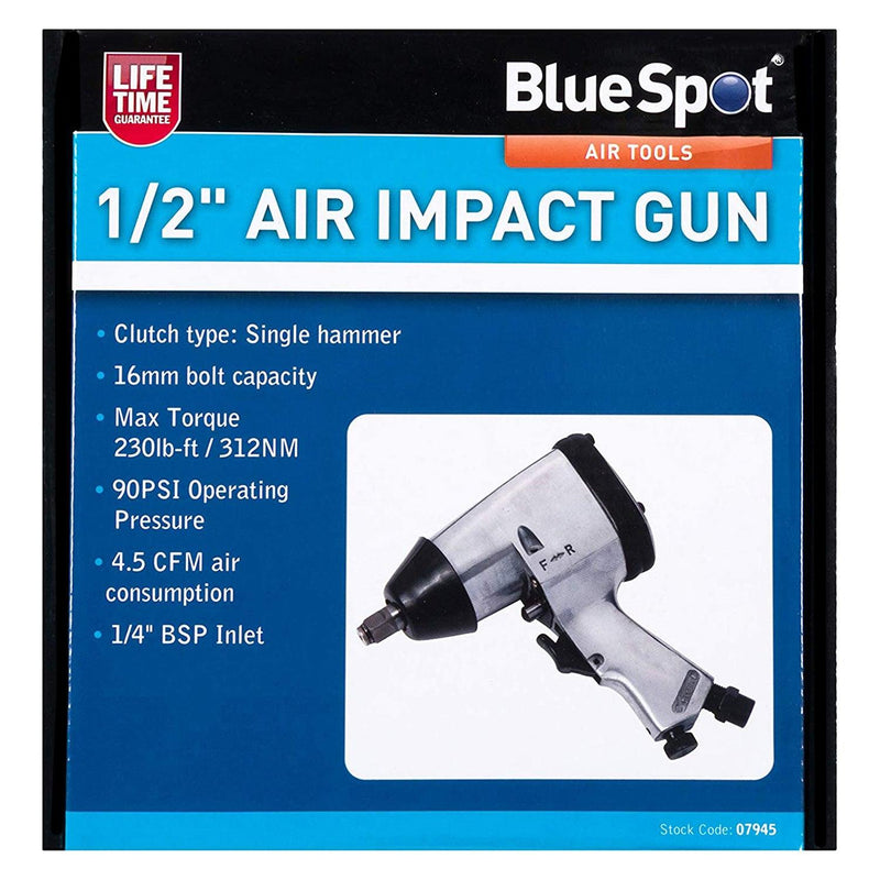 Air Impact Wrench Gun 1/2" Dr Professional Pneumatic Compressor Tool for Sockets - tooltime.co.uk