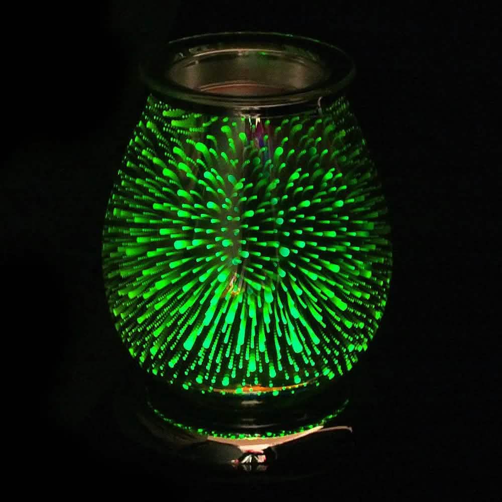 Aroma Electric Colour Changing LED Wax Melt Burner Tart Oil Warmer- 3D Firework - tooltime.co.uk