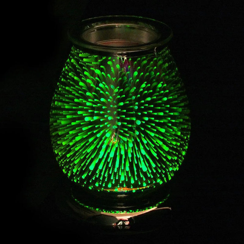 Aroma Electric Colour Changing LED Wax Melt Burner Tart Oil Warmer- 3D Firework - tooltime.co.uk