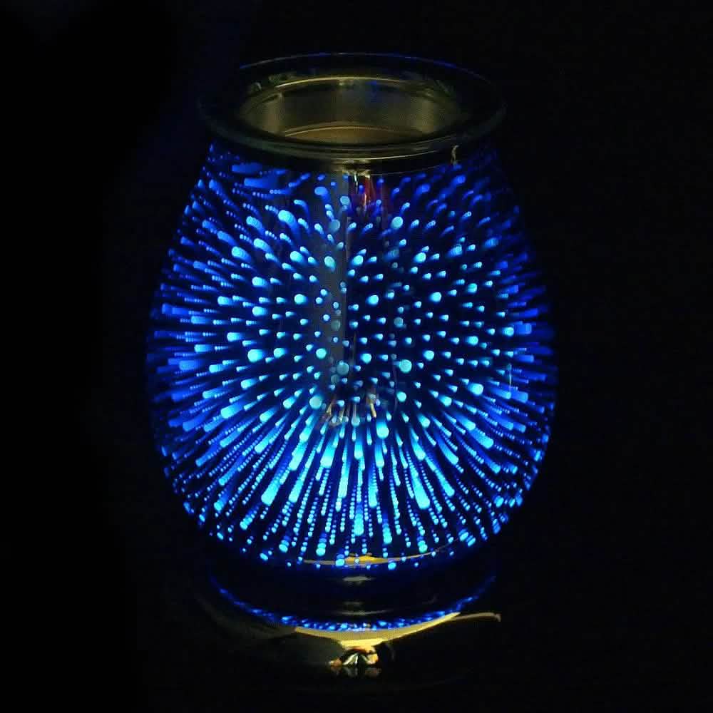 Aroma Electric Colour Changing LED Wax Melt Burner Tart Oil Warmer- 3D Firework - tooltime.co.uk