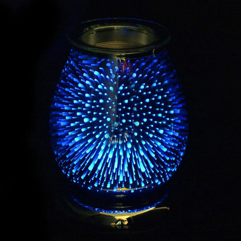 Aroma Electric Colour Changing LED Wax Melt Burner Tart Oil Warmer- 3D Firework - tooltime.co.uk