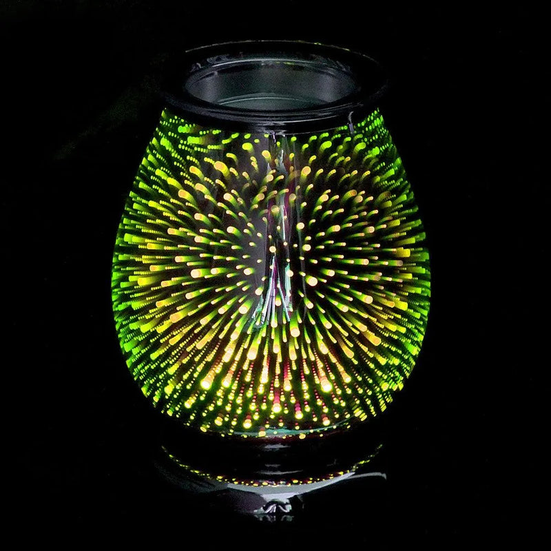 Aroma Electric Colour Changing LED Wax Melt Burner Tart Oil Warmer- 3D Firework - tooltime.co.uk