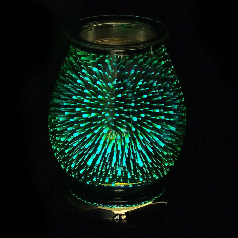 Aroma Electric Colour Changing LED Wax Melt Burner Tart Oil Warmer- 3D Firework - tooltime.co.uk