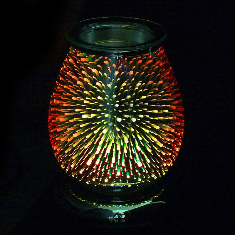 Aroma Electric Colour Changing LED Wax Melt Burner Tart Oil Warmer- 3D Firework - tooltime.co.uk