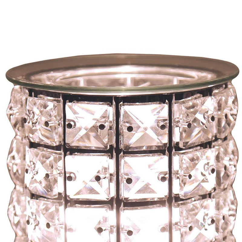 Aroma Electric Oil Burner Wax Melt Warmer - Clear Crystal - Touch Control - tooltime.co.uk