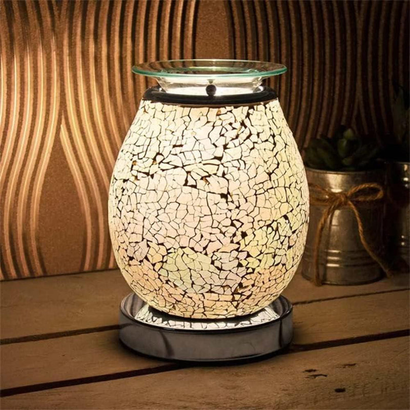 Aroma Lamp Oil Burner Warmer Wax Melter Pearl Mosaic - tooltime.co.uk