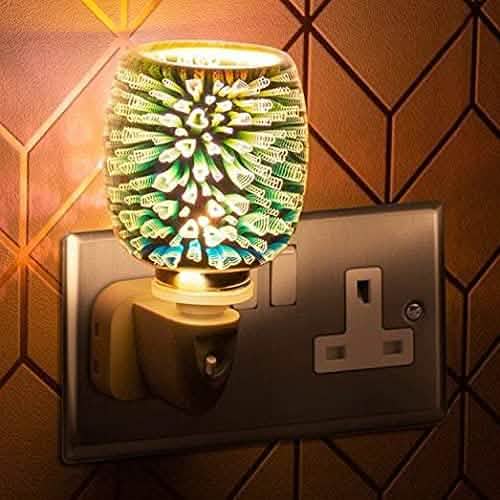 Aroma Lamp Oil Burner Wax Melt Plug-In Night Light Hearts 3D - tooltime.co.uk