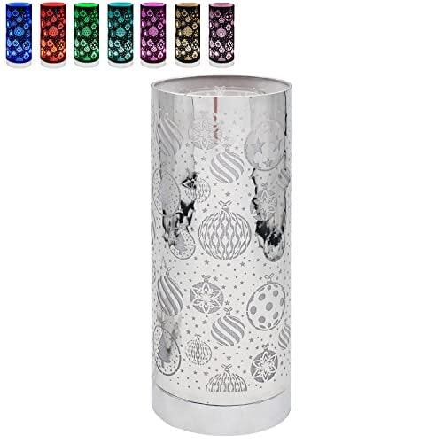 Aroma Lamp Oil Wax Melt - Colour Changing 7 LED - Christmas Snowflakes Baubles Santa - tooltime.co.uk