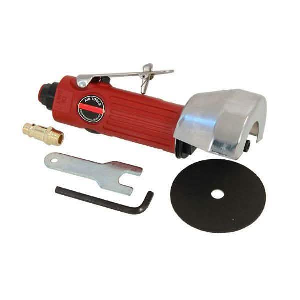 3" ROTARY AIR CUT OFF SAW BODYSHOP TOOL 75mm GRINDER + 21 x METAL CUTTING DISCS - tooltime.co.uk