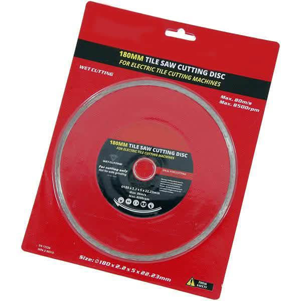 180mm Diamond Tile Cutting Blade 22.2mm Bore Continuous Rim Disc Electric Cutter
