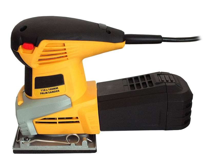240W Electric 1/4 Sheet Mouse Palm Sander + Dust Collection Box & Sanding Sheet - tooltime.co.uk
