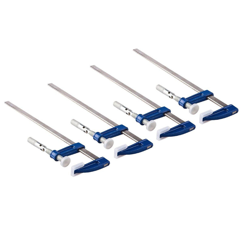 4PC BRICK LAYERS PROFILE CLAMPS CAST IRON 12" WOOD WORKING F-CLAMPS 50 x 300mm-tooltime.co.uk