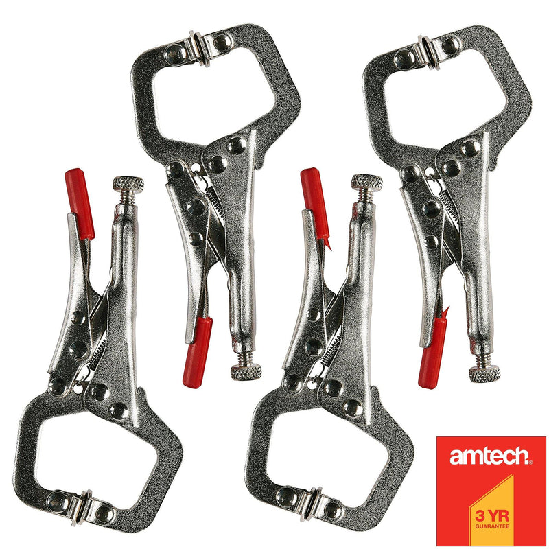 4Pc Mini Welding C Clamps Mole Vice Grip Locking Pliers Sheet Metal Woodworking