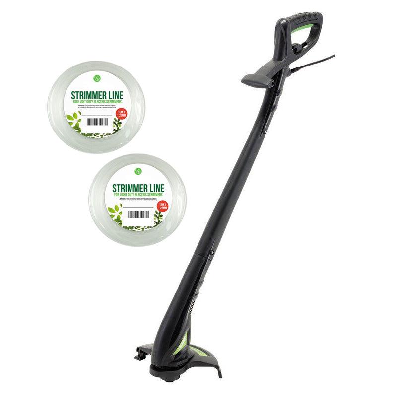 Draper 250W Electric Garden Grass Trimmer + 36m of Nylon Strimmer Line - tooltime.co.uk