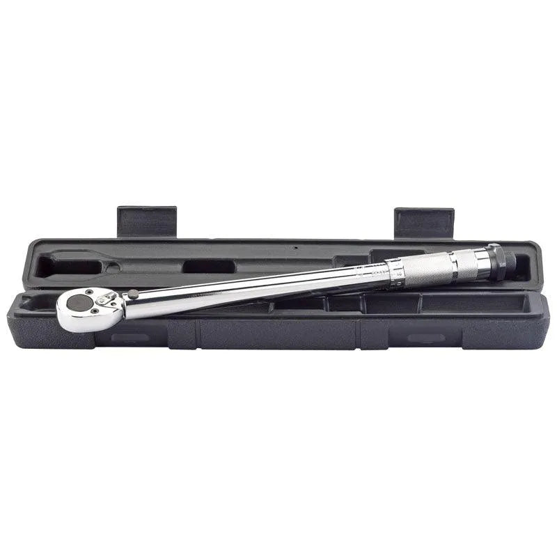 Draper 3/8" Dr Ratchet Torque Wrench + Case + 4pc Adaptors - tooltime.co.uk