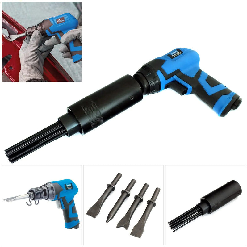 Draper Air Hammer Gun Kit + 4 x Chisel Bits + Needle Descaler Paint Rust Remover - tooltime.co.uk