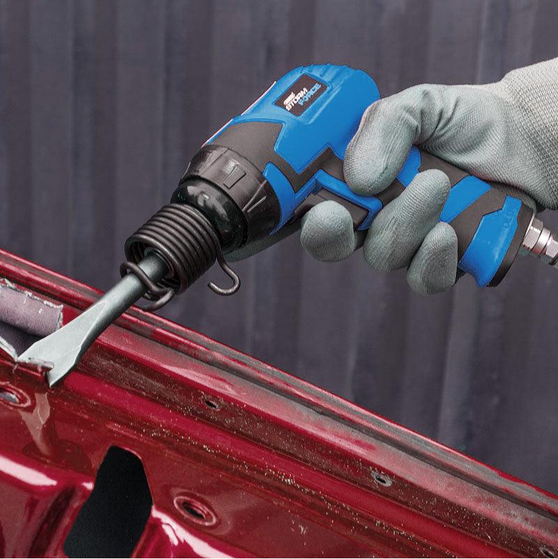 Draper Air Hammer Gun Kit + 4 x Chisel Bits + Needle Descaler Paint Rust Remover - tooltime.co.uk