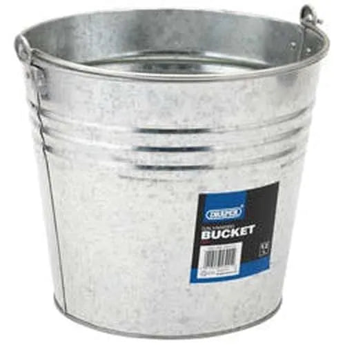 Draper Draper Galvanised Steel Bucket, 12L Dr-53241